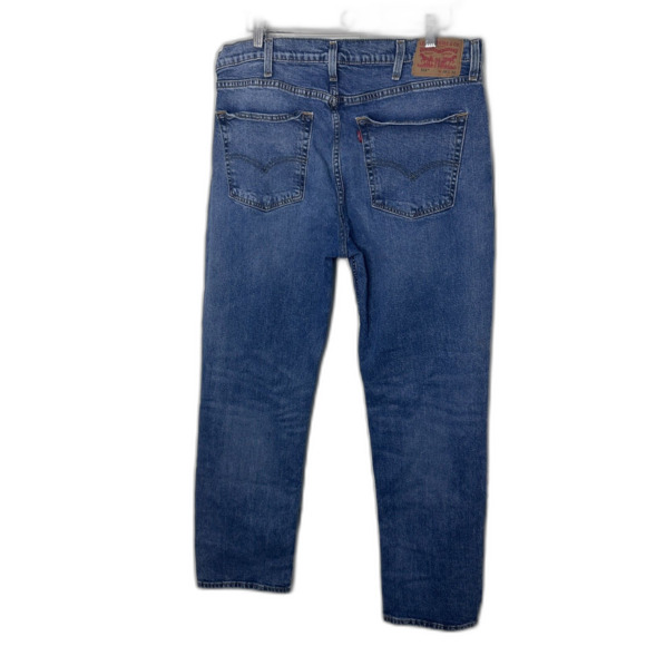 Levi’s 514 Straight Fit Jeans W38 L32 Blue Denim Stretch Mid Rise Men’s Pants - Picture 2 of 6